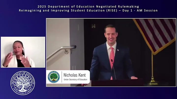 Reimagining & Improving Student Education (RISE) Committee Negotiated Rulemaking Sept 29, 2025 AM