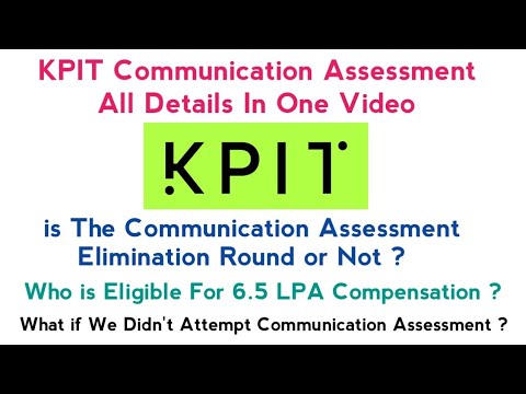 KPIT Communication Assessment Overview | KPIT Results Update | Smart Learning