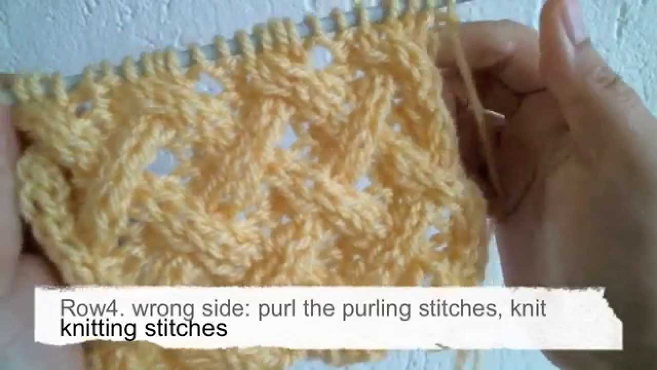 How to knit stitches Chunky Lace 720p YouTube
