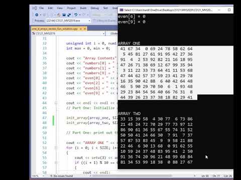 One Dimensional Arrays and Functions in C++ - YouTube