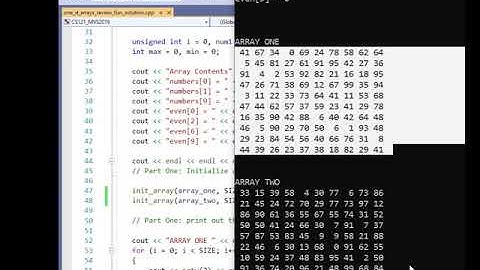 One Dimensional Arrays and Functions in C++