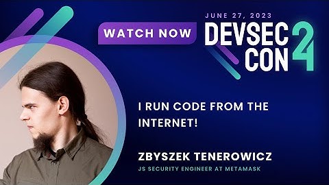 I run code from the internet! with Zbyszek Tenerowicz