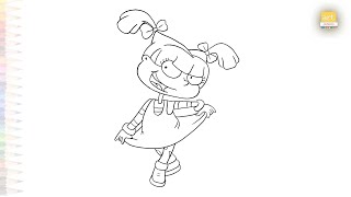 Angelica Pickles drawings easy | Rugrats sketches | How to draw Angelica Pickles step by step simply