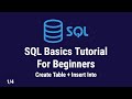 SQL Basics Tutorial For Beginners | Installing SQL Server Management Studio and Create Tables | 1/4