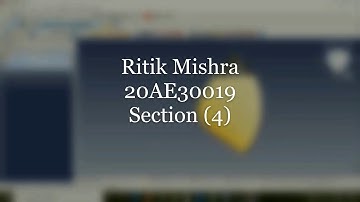 DIY Assignment I Ritik Mishra I 20AE30019 I Section(4) I FreeCAD