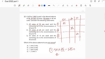 CSAT 2022 answer key - A bill for 1840 is paid....