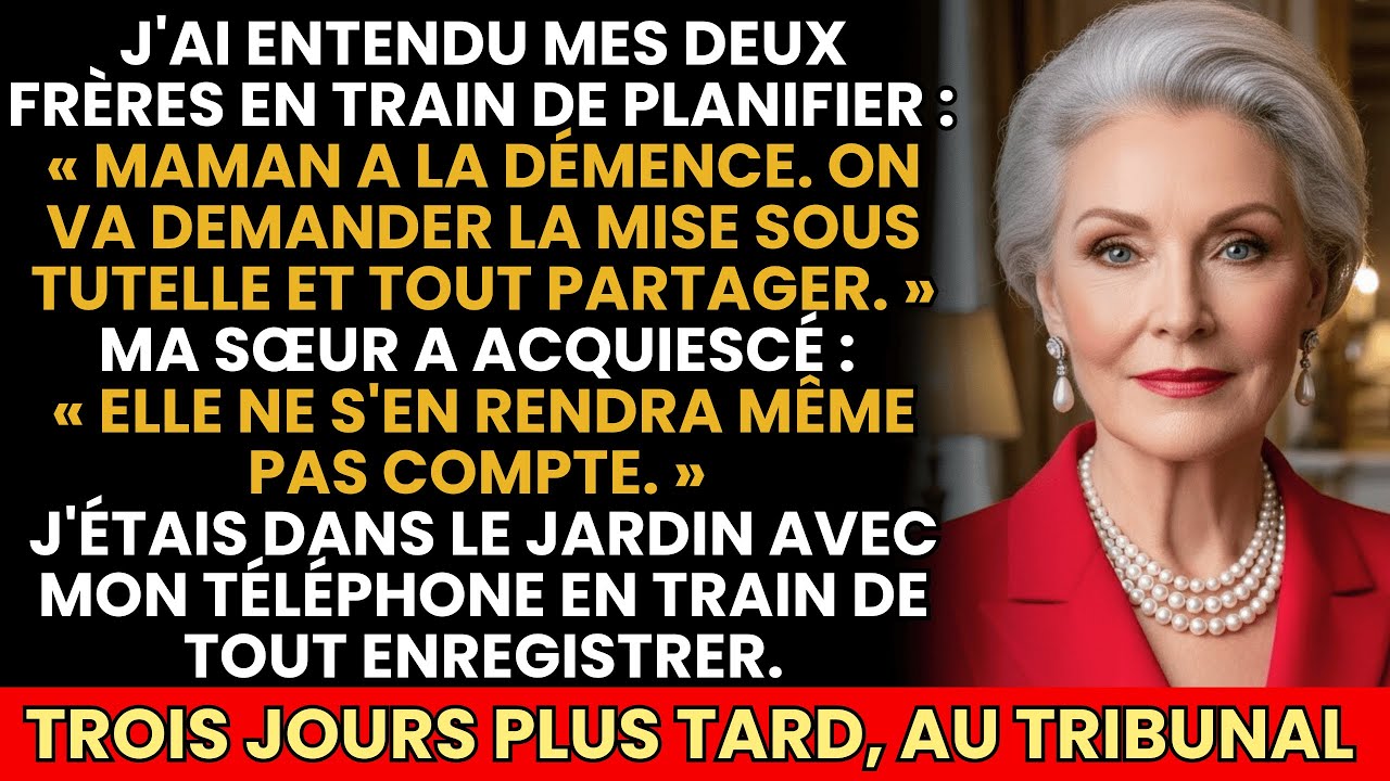 « Théoméa ne posera aucun problème. Elle est trop sentimentale. » Cachée derrière les lauriers du jardin, j'ai entendu mon frère et ma sœur rire en organisant l'internement de notre mère. Un jeudi...