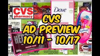 CVS AD PREVIEW (10/11 - 10/17) | DOVE, SCHICK, CANDY & MORE!