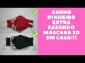 Máscara 3D Facial com laço para Mulheres especiais!!! Aprenda a criar a sua.