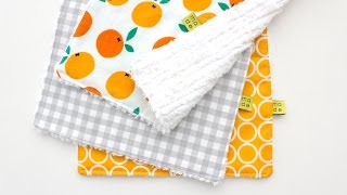 How to sew a Burp Cloth  easy for beginners!