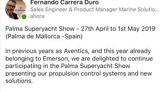 Emerson and Aventics at Palma Superyacht Show 2019 (Spain)