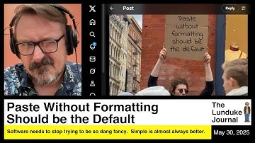 Paste Without Formatting Should be the Default