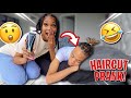 RUINING MY BOYFRIEND HAIRLINE WHILE HE'S SLEEPING!