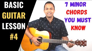 Basic Guitar Lesson 4 How to Play All Guitar Minor Chords Guitar Mantra