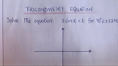 Trigonometry Equation 2024 GCE  || 2sinx =1 || Quadratics ||