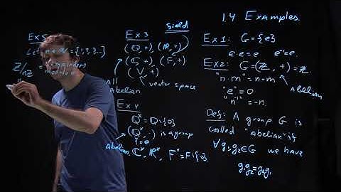 Group Theory, lecture 1.4: Examples