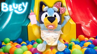 Baby Bluey Epic Park Adventure and Stinky Diaper Change  Baby Bluey Pretend Play at the Playground