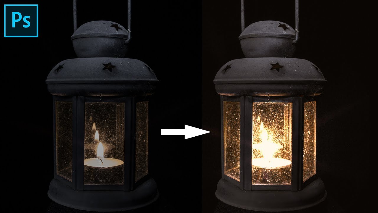 Add Light or Shine effect in Lamp in Photoshop in Hindi