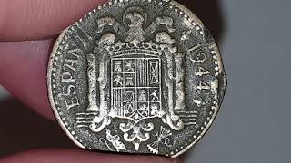 1944 1 Peseta Spain - Coin World UK