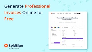 Generate Professional Invoices Online for Free