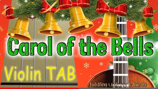 Carol of the Bells - Traditional Ukrainian Carol - Violin - Play Along Tab Tutorial Resimi