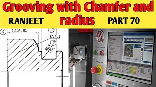 Grooving with Chamfer and radius ! Chamfer and radius with grooving insert