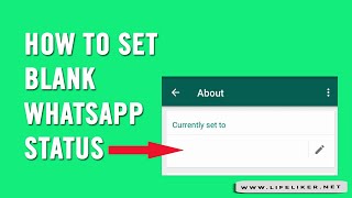 How to set Blank WhatsApp about | Blank WhatsApp Status in Tamil | Madhan Umk screenshot 3