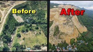 Cebu landslide, before and after, Philippines  mudslide , Naga City landslide ,