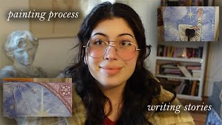 art vlog: painting, books and writing stories