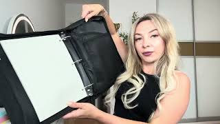 2 Inch 3-Ring Zipper Binder with Shoulder Strap, O-Ring Zip Up Binder with 500 Sheet Capacity #ad