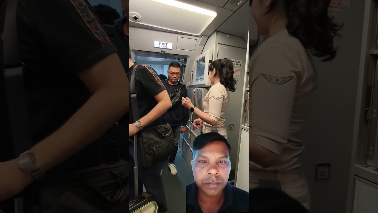 Beautiful Super Air Jet Flight Attendants Welcome Passengers Boarding the Plane🥰🥰🙏🙏