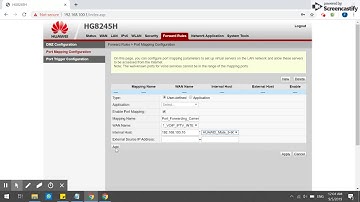 Port Forwarding - Huawei Routers