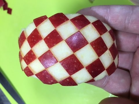 リンゴの市松模様 リンゴカット 飾り切り Youtube