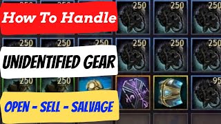 Explaining How UNIDENTIFIED GEAR works and HOW TO HANDLE THEM. Sell, Salvage, or open?
