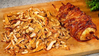 سيخ شاورما منزلي طعمه خطير وبأسهل طريقة 🔥 مع تومية ومخلل فوري 🌮 Shawarma recipe 