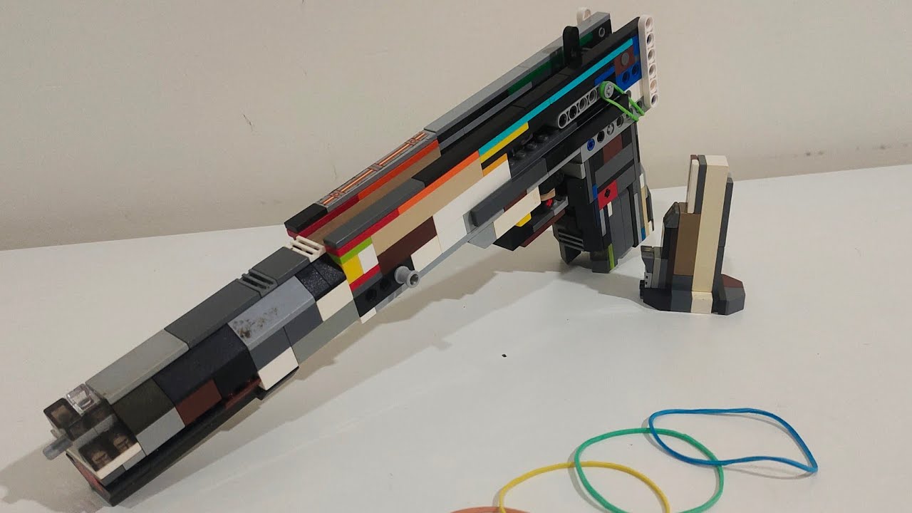 LEGO select fire pistol (Kevin183) Working rubber band gun YouTube