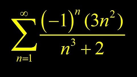 Convergence of (-1)^n*(3n^2)/(n^3+2) absolute convergence fails but series converges conditionally.