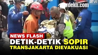 Momen Dramatis Evakuasi Sopir Bus TransJakarta Terjepit Akibat Kecelakaan, Petugas Ungkap Faktanya