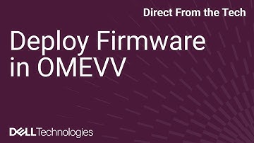 Deploy Firmware With OpenManage Enterprise for VMware vCenter (OMEVV)