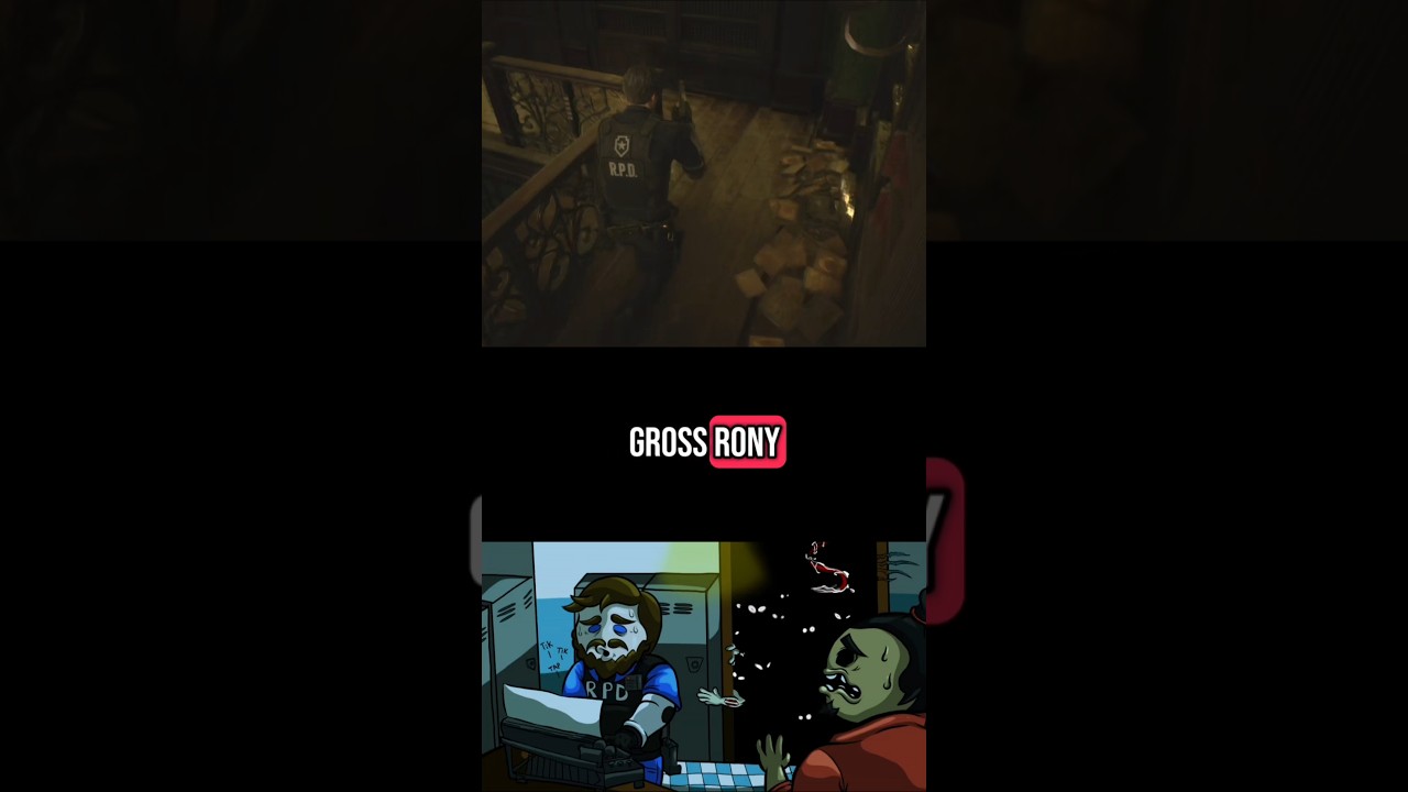 Lowbrow Humor #residentevil #residentevil2 #leonskennedy #gaming #letsplay #comedy #shorts #fyp