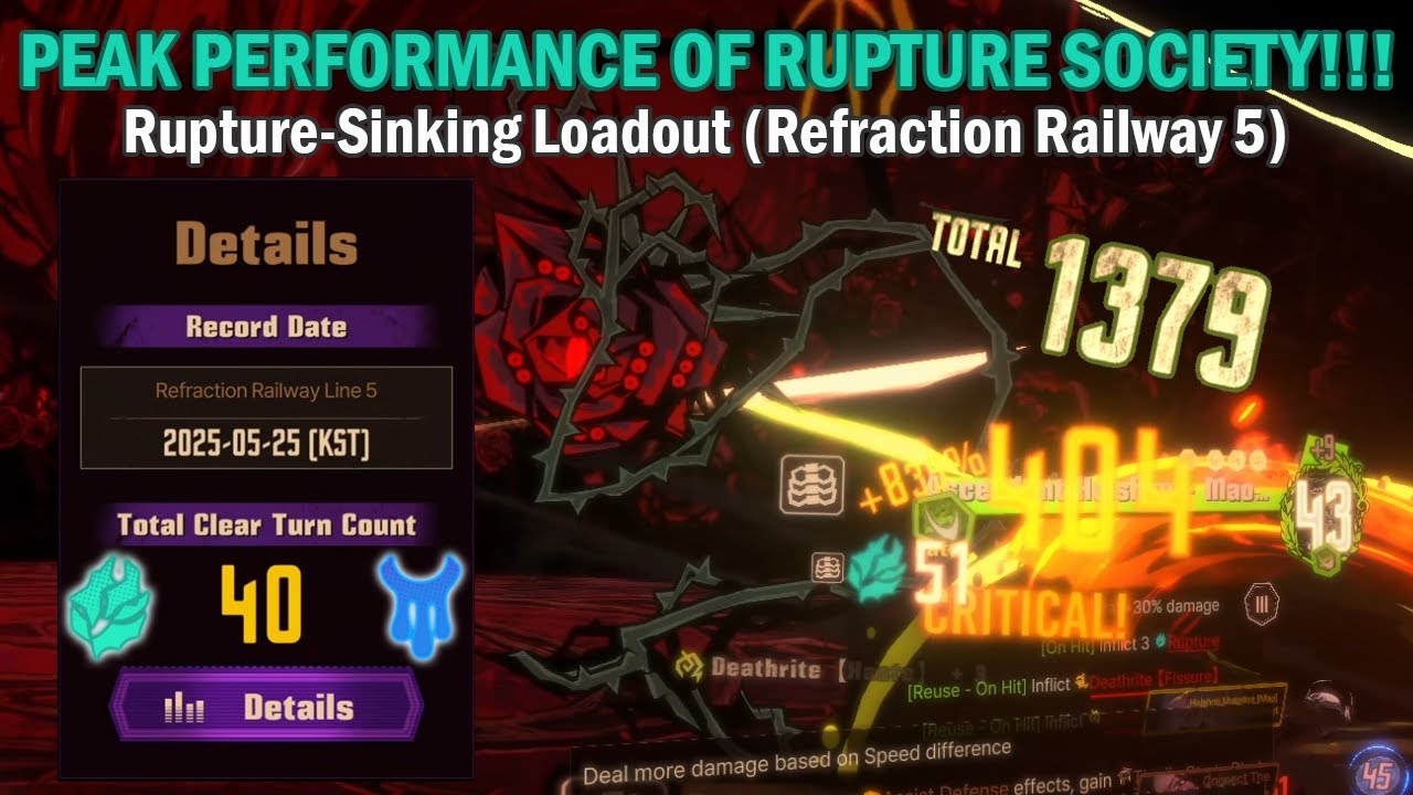 [Limbus Company] GLORY TO RUPTURE SOCIETY!!! - RR5 Rupture-Sinking ...