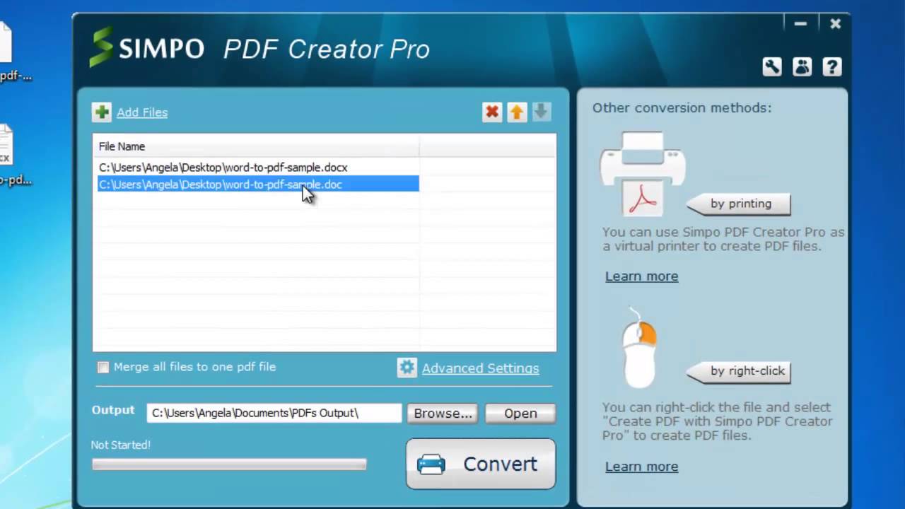 How to Combine Word Merge Multiple doc/docx to one PDF