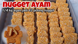 RESEP NUGGET AYAM - IDE JUALAN FROZEN FOOD - CUMA 1/4 KG AYAM JADI SEBANYAK INI