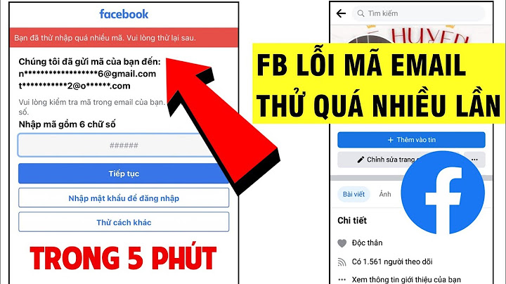 Suửa lỗi fb bắt gửi mã cho 3 người bạn