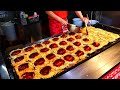 わずか10分足らず！鉄板一面のキャベツ焼きが出来上がるまでJapanese Street Food - 1$ okonomiyaki