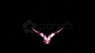 Particle Heart With Alpha. Stock Footage
