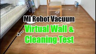 Xiaomi Robot Vacuum Virtual Wall and Cleaning Test (with a Chair)