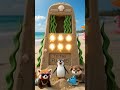 Cute Animals Beach Day! Building Sandcastles to the FUTURE 🏖️🐱🐰