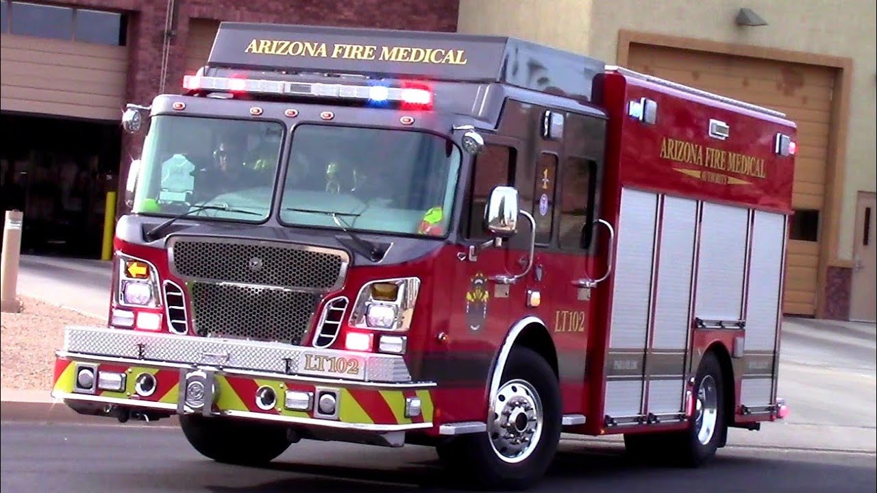 Arizona Fire & Medical Authority Ladder Tender 102 Responding
