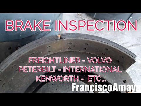 Brake inspection Freightliner Kenworth Volvo Peterbilt international 